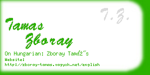 tamas zboray business card